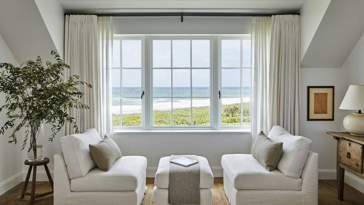 Infographic comparing New England, California, and Gulf Coast coastal furniture styles showing material and color differences